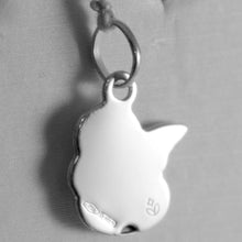 Load image into Gallery viewer, 18k white gold pendant, mini guardian angel, engraving, made in Italy.