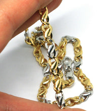 Load image into Gallery viewer, 18K YELLOW WHITE GOLD CHAIN, INFINITE ROUNDED LINK, 20 INCHES, ITALY MADE.