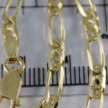 Charger l'image dans la galerie, 18K YELLOW GOLD CHAIN 4 MM FLAT CLASSIC EYE OVAL LINK 23.60 INCH MADE IN ITALY.