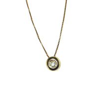 Load image into Gallery viewer, 18K YELLOW GOLD ORSINI NECKLACE WITH DIAMOND 0.10 & VENETIAN CHAIN MADE IN ITALY.