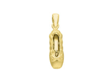 Load image into Gallery viewer, 18K YELLOW GOLD BALLET SHOE CHARM PENDANT, SATIN, 0.87 INCHES MADE IN ITALY.
