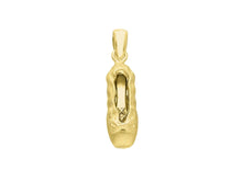 Load image into Gallery viewer, 18K YELLOW GOLD BALLET SHOE CHARM PENDANT, SATIN, 0.87 INCHES MADE IN ITALY.