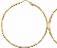 Load image into Gallery viewer, 18K YELLOW GOLD ROUND CIRCLE EARRINGS DIAMETER 30 MM WIDTH 1.7 MM, MADE IN ITALY.