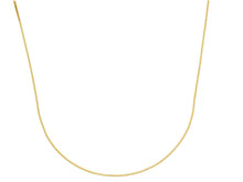 Load image into Gallery viewer, 9K YELLOW GOLD CHAIN THIN 0.7mm VENETIAN SQUARE LINK, NECKLACE, LENGTH 16.5".