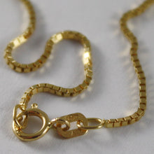 Cargar imagen en el visor de la galería, 18K YELLOW GOLD CHAIN 1 MM VENETIAN SQUARE LINK 19.68 INCHES, MADE IN ITALY.