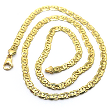 Load image into Gallery viewer, SOLID 18K YELLOW GOLD CHAIN BIG TIGER EYE INFINITY FLAT 6mm FIGURE 8 LINKS, 24&quot;.
