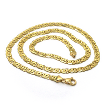 Load image into Gallery viewer, SOLID 18K YELLOW GOLD CHAIN BIG TIGER EYE INFINITY FLAT 6mm FIGURE 8 LINKS, 24".