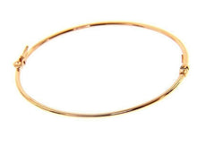 Charger l'image dans la galerie, 18K ROSE GOLD BRACELET, RIGID, BANGLE, 2mm TUBE, SMOOTH, SAFETY CLOSURE.