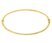 Cargar imagen en el visor de la galería, 18K YELLOW GOLD BRACELET, RIGID, BANGLE, SQUARE 2mm TUBE, SMOOTH, SAFETY CLOSURE.
