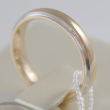 Load image into Gallery viewer, 18k yellow & white gold wedding band Unoaerre comfort ring 4 mm, made in Italy.