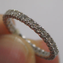 Load image into Gallery viewer, SOLID 18K WHITE GOLD RING WITH WHITE DIAMONDS CT 0.66, ETERNITY, MADE IN ITALY.