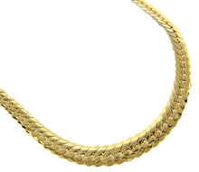 Charger l'image dans la galerie, 18K YELLOW GOLD GRADUATED 4-8mm HOLLOW ROUNDED NECKLACE, CUBAN CURB 18 INCHES.