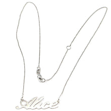 Charger l'image dans la galerie, 18k white gold name necklace, Alice, available any name, made in Italy.