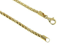 Cargar imagen en el visor de la galería, 18k yellow gold basket rounded 2.8mm tube basket popcorn chain necklace, 18".