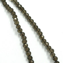 Load image into Gallery viewer, 18K YELLOW GOLD NECKLACE 18", FACETED BROWN SMOKY QUARTZ DIAMETER 3mm.