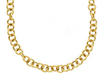 Cargar imagen en el visor de la galería, 18K YELLOW GOLD CHAIN 15.75", ROUND CIRCLE ROLO LINK DIAMETER 6mm, MADE ITALY.