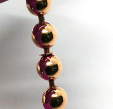 Charger l'image dans la galerie, 18k rose gold bracelet, semirigid, elastic, big 8 mm smooth balls spheres.
