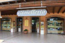 Load image into Gallery viewer, solid 18k yellow gold charm pendant small initial letter J, 10mm, 0.4 inches.