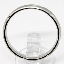 Load image into Gallery viewer, 18k white gold band braided ring, braid woven, satin, made in Italy.