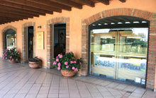 Cargar imagen en el visor de la galería, 18k white rose gold pendant earrings with cubic zirconia, circle snake eat tail.