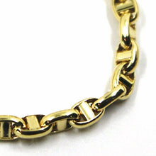Load image into Gallery viewer, 9K YELLOW GOLD NAUTICAL MARINER BRACELET OVALS 3.5 MM THICKNESS 7.5 INCHES, 19CM.