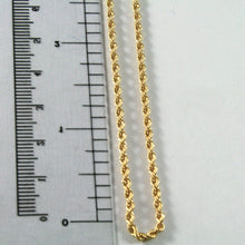 Cargar imagen en el visor de la galería, 18K YELLOW GOLD CHAIN NECKLACE, BRAID ROPE LINK 19.69 INCHES, MADE IN ITALY.
