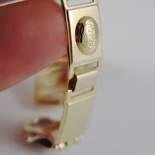 Load image into Gallery viewer, massive solid 18k yellow gold bracelet with glazed nautical flags, made in Italy.