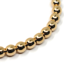 Charger l'image dans la galerie, 18k rose gold bracelet, semirigid, elastic, big 5 mm smooth balls spheres.