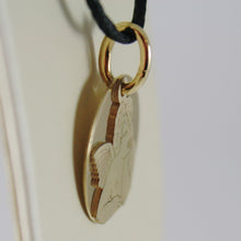Load image into Gallery viewer, 18K YELLOW GOLD PENDANT MEDAL GUARDIAN ANGEL IN RELIEF ENGRAVABLE MADE IN ITALY.