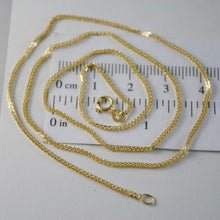 Cargar imagen en el visor de la galería, SOLID 18K YELLOW GOLD CHAIN NECKLACE WITH EAR LINK, 15.75 IN. MADE IN ITALY.