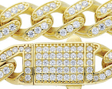 Load image into Gallery viewer, MEN'S MASSIVE 18K GOLD GOURMETTE BIG MIAMI CUBAN CURB CHAIN 7mm 20", ZIRCONIA.