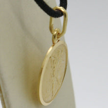 Load image into Gallery viewer, solid 18k yellow gold Saint Michael Archangel 15 mm very detailed medal, pendant.