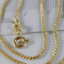 Load image into Gallery viewer, SOLID 18K YELLOW GOLD SPIGA WHEAT EAR CHAIN 20 INCHES, 1.2 MM, MADE IN ITALY.