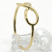 Charger l'image dans la galerie, 18K YELLOW GOLD INFINITE CENTRAL RING, INFINITY, SMOOTH, BRIGHT, MADE IN ITALY.