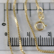 Cargar imagen en el visor de la galería, 18K YELLOW GOLD CHAIN NECKLACE VENETIAN 0.9 mm LINK, 15.75 INCHES MADE IN ITALY.