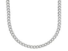 Load image into Gallery viewer, MASSIVE 18K WHITE GOLD GOURMETTE CUBAN CURB CHAIN 4mm 20&quot; NECKLACE MADE IN ITALY.
