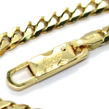 Load image into Gallery viewer, SOLID 18K GOLD BRACELET GOURMETTE CUBAN CURB FLAT 3.5 MM LINK, 20cm 7.9" ITALY.