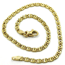 Cargar imagen en el visor de la galería, 18K YELLOW GOLD BRACELET WAVY TYGER EYE LINKS 2.8mm, 0.11" LENGTH 21cm, 8.3".
