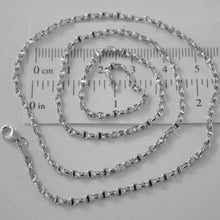 Load image into Gallery viewer, 18k white gold chain sailor's navy oval mariner anchor link 2.5 mm, 15.75" necklace.