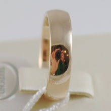 Load image into Gallery viewer, 18K YELLOW GOLD WEDDING BAND UNOAERRE COMFORT RING MARRIAGE 5 MM, MADE IN ITALY.