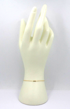 Load image into Gallery viewer, 18k yellow gold rolo thin bracelet with central small 5mm letter initial I.