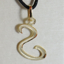 Load image into Gallery viewer, 18k yellow gold pendant charm initial letter S, slightly rounded slab 18mm.