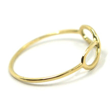 Charger l'image dans la galerie, 18K YELLOW GOLD INFINITE CENTRAL RING, INFINITY, SMOOTH, BRIGHT, MADE IN ITALY.