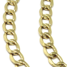 Load image into Gallery viewer, 9K GOLD GOURMETTE CUBAN CURB LINKS FLAT BRACELET 4mm, 19cm, 7.5", BRIGHT.