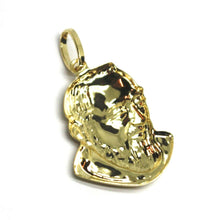 Load image into Gallery viewer, 18k yellow gold pendant, Saint Pio of Pietrelcina face, 20mm satin very detailed.