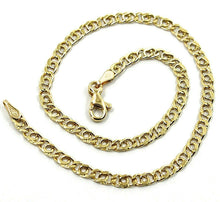 Charger l'image dans la galerie, 18K YELLOW GOLD BRACELET TYGER EYE LINKS THICKNESS 3mm, 0.12" LENGTH 21cm, 8.3".