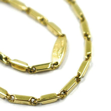 Load image into Gallery viewer, 18k yellow gold bracelet alternate oval triangular tubes links, 20 cm, 7.9".