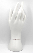 Charger l'image dans la galerie, 18k white gold rolo thin bracelet with central small 5mm letter initial L.