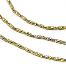 Load image into Gallery viewer, SOLID 18K YELLOW GOLD FINELY WORKED TUBE CHAIN 16 INCHES, 1 MM, MADE IN ITALY.