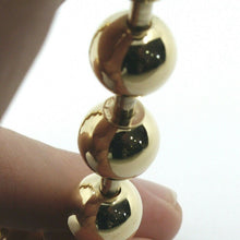 Cargar imagen en el visor de la galería, 18k yellow gold bracelet, semirigid, elastic, big 10 mm smooth balls spheres.
